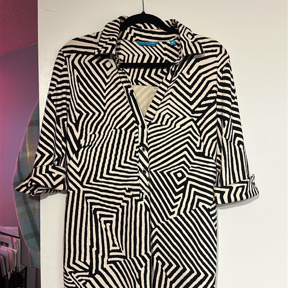 Tori Richard Zebra Print collared Dress. Size 4. NWOT - Picture 3 of 5